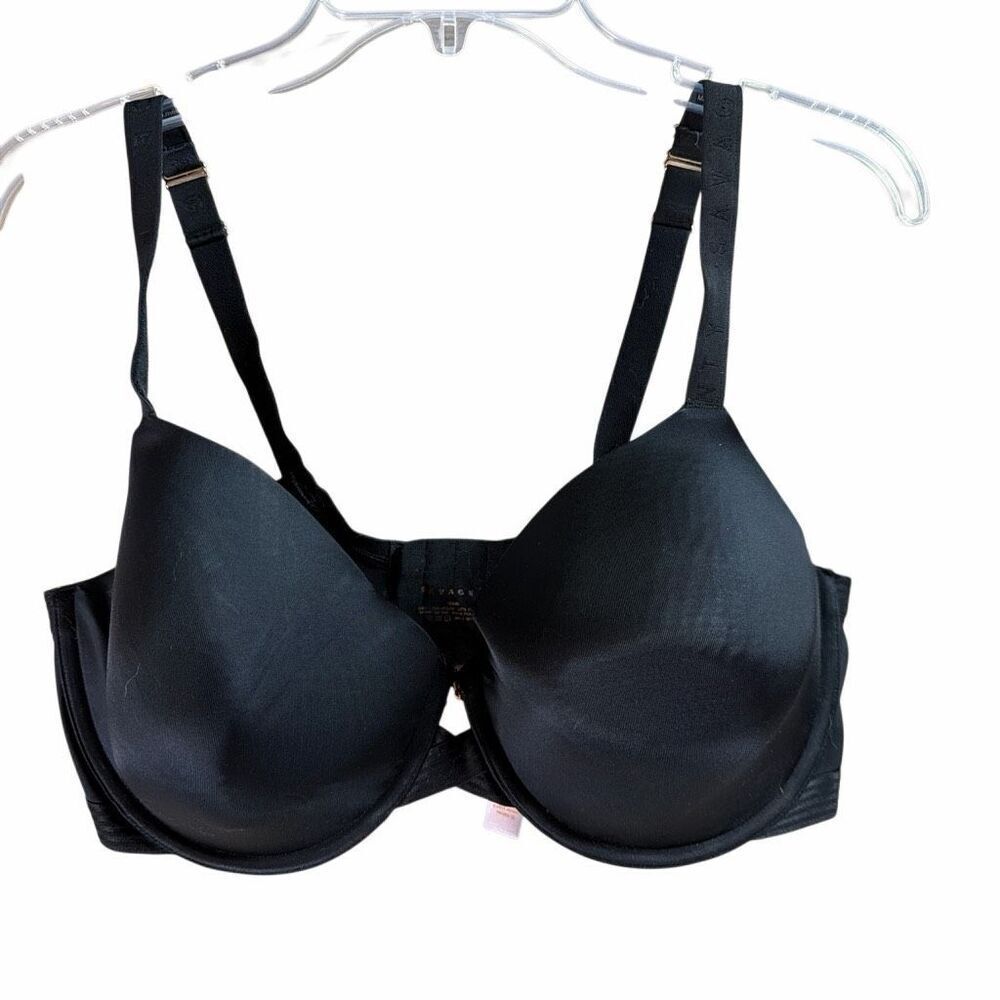 SAVAGE X FENTY Womens 40G Black Bra Underwire 4 Clasp Closure Adjustable